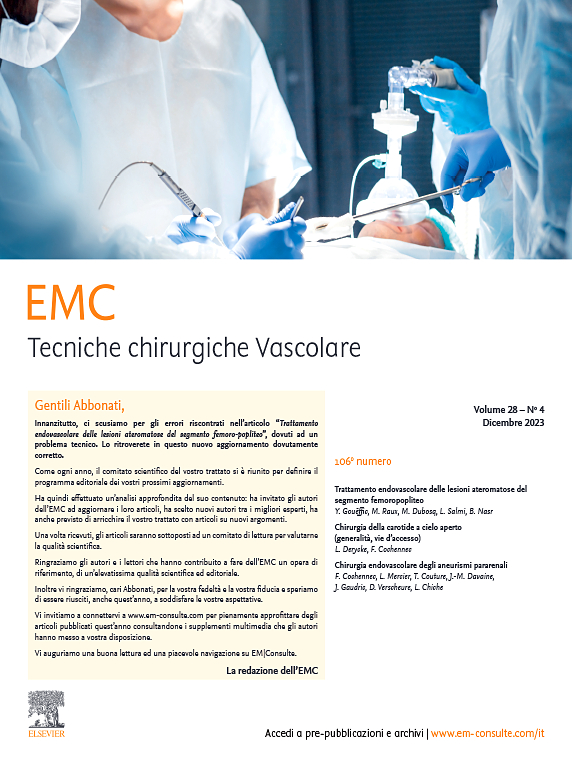 Go to journal home page - EMC - Tecniche Chirurgiche Vascolare